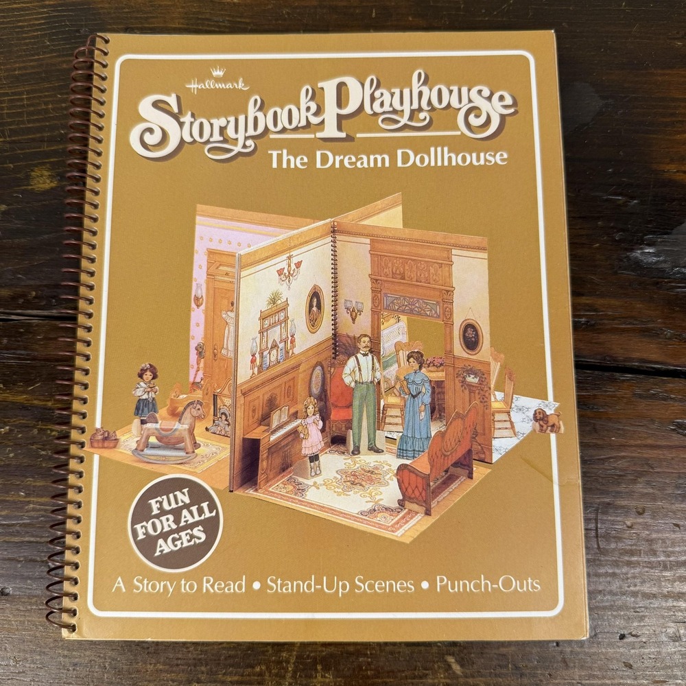 Vintage Hallmark Storybook Playhouse Dream Dollhouse Punch-Out Spiral Book